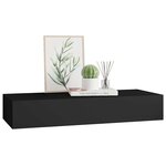 vidaXL Étagère à tiroir murale Noir 60x23 5x10 cm MDF