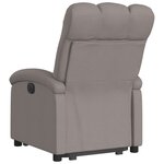vidaXL Fauteuil inclinable électrique taupe tissu
