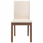 vidaXL Chaises à manger coussins 2 Pièces marron bois massif caoutchouc