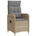 vidaXL Ensemble de repas extérieur 5 Pièces Beige et Gris clair