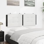 vidaXL Coussin de tête de lit Zadar blanc et noir 137 cm similicuir