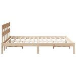 vidaXL Cadre de lit Marron 140 x 200 cm Bois de pin massif