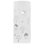 vidaXL Porte-parapluie Design Parapluies Acier Blanc