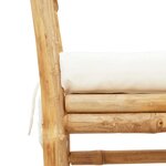 vidaXL Banc de jardin avec coussin de 110 cm en bambou