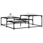 vidaXL Table basse noir 107x107x40 cm bois d'ingénierie