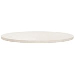 vidaXL Dessus de table Blanc Ø80x2 5 cm Bois de pin massif