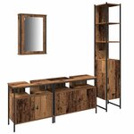vidaXL Ensemble de mobilier de salle de bain 4 Pièces Bois ancien