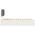 vidaXL Cadre de lit avec tête de lit rembourrée Gris clair 75 x 190 cm