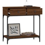 vidaXL Table console chêne marron 75x34 5x75 cm bois d'ingénierie