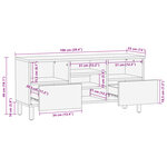 vidaXL Meuble TV noir 100x33x46 cm bois d'ingénierie