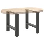 vidaXL Pieds de table basse Anthracite 2 pièces 60 x (42-43) cm Acier