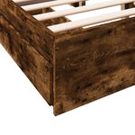 vidaXL Cadre de lit avec tiroirs sans matelas chêne fumé 120x190 cm