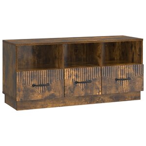 vidaXL Meuble TV Chêne fumé 102 x 34 5 x 47 cm Bois d'ingénierie