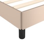 vidaXL Cadre de lit avec tête de lit Cappuccino 140x200 cm Similicuir