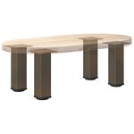 vidaXL Pieds de table basse 4 pièces Acier naturel 30-32 cm Acier