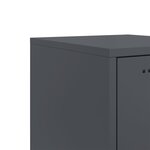 vidaXL Table de chevet anthracite 36x39x78 cm acier