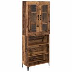 vidaXL Haut Armoire Bois Ancien 69 5 x 34 x 180 cm Bois d'ingénierie