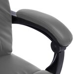 vidaXL Chaise de bureau de massage Anthracite Similicuir