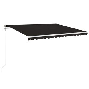vidaXL Auvent automatique et capteur de vent LED 450x350 cm Anthracite