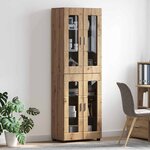 vidaXL Haut Armoire avec porte FLORIN Chêne artisanal 60 x 35 x 182 cm