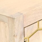 vidaXL buffet doré 120x30x75 cm bois de manguier massif