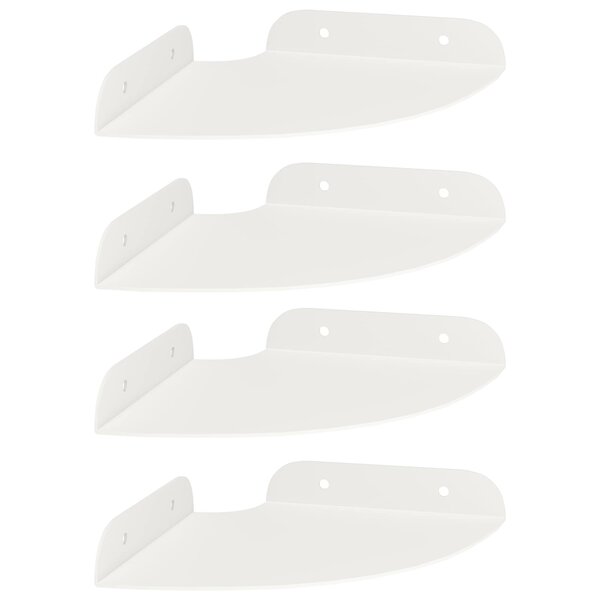 vidaXL Étagère flottante avec étagère 4 Pièces Blanc 15 x 15 x 2 cm