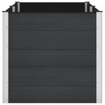 vidaXL Jardinière surélevée Noir 200 x 100 x 91 cm WPC et Aluminium