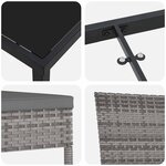 vidaXL Ensemble de salle à manger pour jardin 7 Pièces Gris Poly rotin