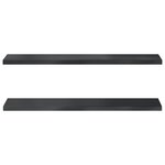 vidaXL Étagères murales 2 Pièces 100x23 5x3 cm noir acier inoxydable