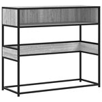 vidaXL Table console sonoma gris 90x35x80 cm bois d'ingénierie