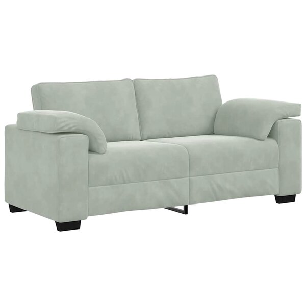 vidaXL Canapé causeuse gris clair 180x77x82 cm velours