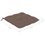 vidaXL Chaises de jardin lot de 4 avec coussins Bois d'acacia massif