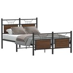 vidaXL Cadre de lit sans matelas chêne marron 120x200 cm