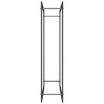 vidaXL Portant de bois de chauffage Noir mat 110x28x116 cm Acier