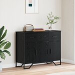 vidaXL Buffet Chêne noir 97x32 5x74 5 cm Bois d'ingénierie