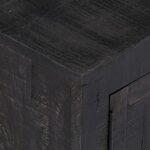 vidaXL Meuble TV Noir 118x30x40 cm Bois de manguier massif