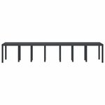 vidaXL Table de jardin pour repas Anthracite 400 x 100 x 73 cm