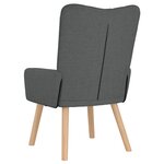 Chaise Relaxante vidaXL Gris Foncé Tissu