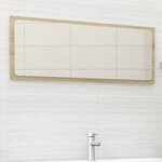 vidaXL Miroir de salle de bain Chêne sonoma 100x1 5x37 cm Aggloméré