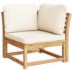 vidaXL Salon de jardin avec coussins 5 Pièces Bois d'acacia solide