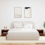 vidaXL Tables de chevet et lumières LED 2 Pièces chêne marron 50x40x45 cm