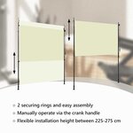 vidaXL Store roulant d'extérieur 200 x 270 cm Crème