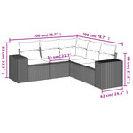 vidaXL Salon de jardin avec coussins 5 Pièces beige résine tressée