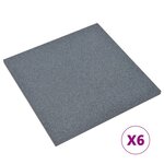 vidaXL Carreaux de protection antichoc 6Pièces Caoutchouc 50x50x3 cm Gris