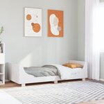 vidaXL Cadre de lit sans matelas blanc 90x190 cm bois de pin massif
