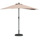 vidaXL Parasol de jardin Taupe 294 x 150 x 223 cm tissu