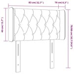 vidaXL Tête de lit à LED Taupe 83x16x78/88 cm Tissu