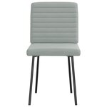 vidaXL Chaises à manger lot de 4 Gris clair Velours