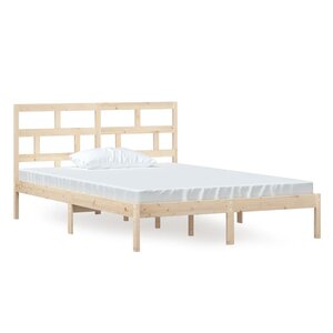 vidaXL Cadre de lit sans matelas bois massif 140x200 cm