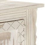 vidaXL Meuble TV Blanc 140x30x35 cm Bois massif de manguier